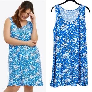 CLEARANCE ✨Draper James Blue Floral Nightie Sleep Gown House Dress S/M